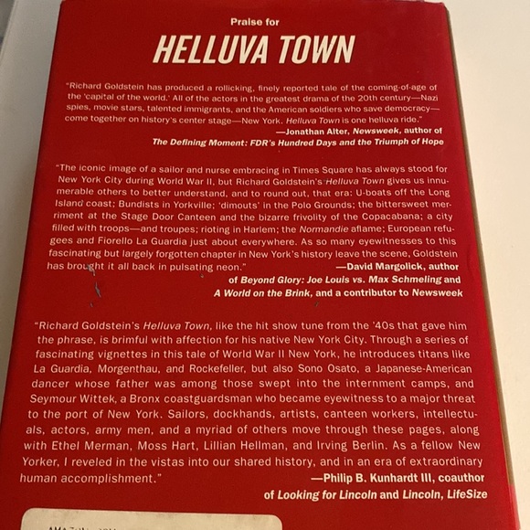 HELLUVA TOWN THHE STORY OF NEW YORK CITY DURING WORLD WAR 2 RICHARD GOLDSTEIN HB - Picture 3 of 3